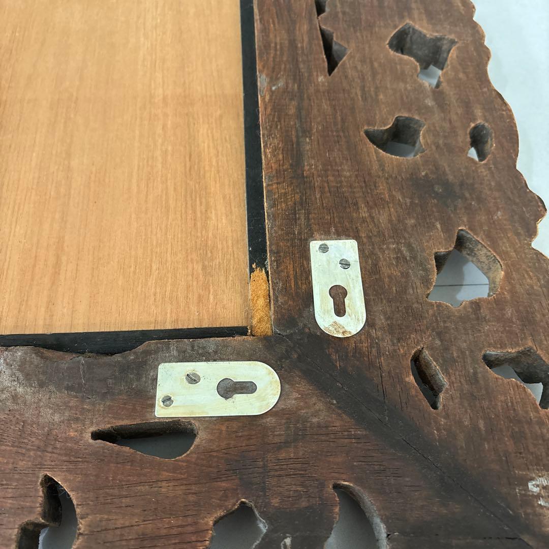 大きいサイズ！バリ　アジアン　レリーフ　壁掛けミラー　鏡