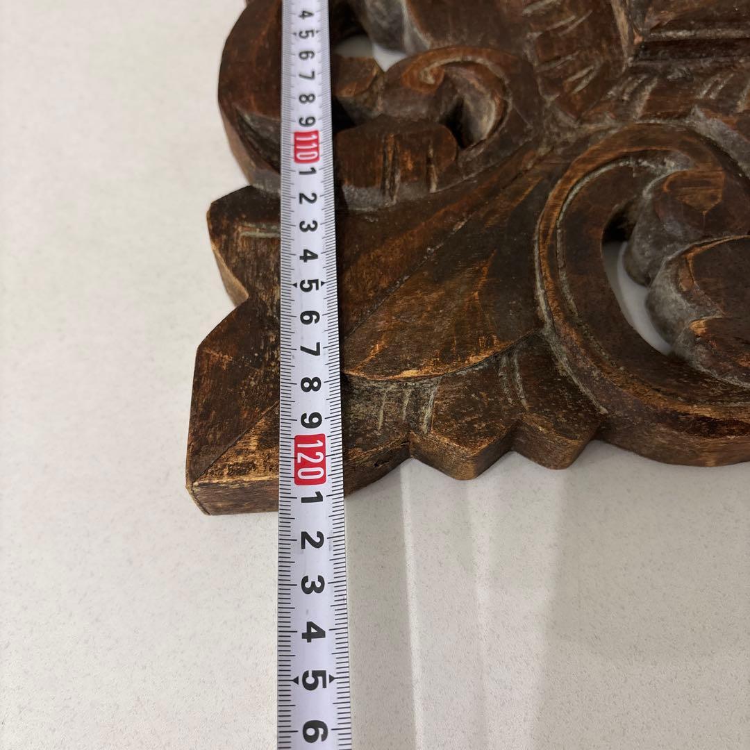 大きいサイズ！バリ　アジアン　レリーフ　壁掛けミラー　鏡