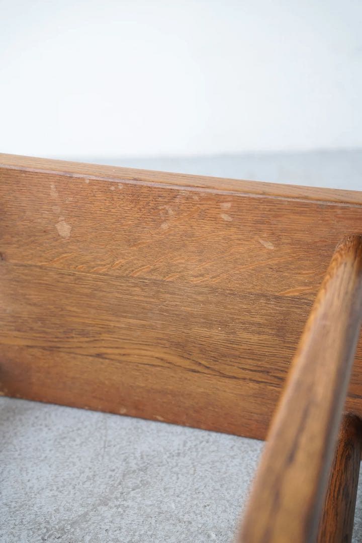 無垢オーク材のヴィンテージ サイドテーブル スツール