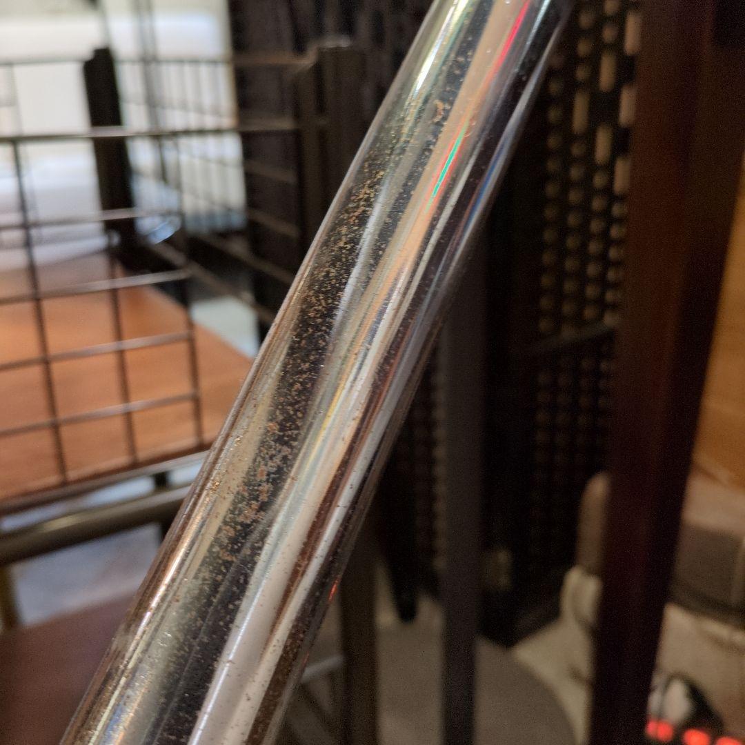 80sミッドセンチュリー円形強化ガラス天板 ダイニングテーブル 折りたたみ