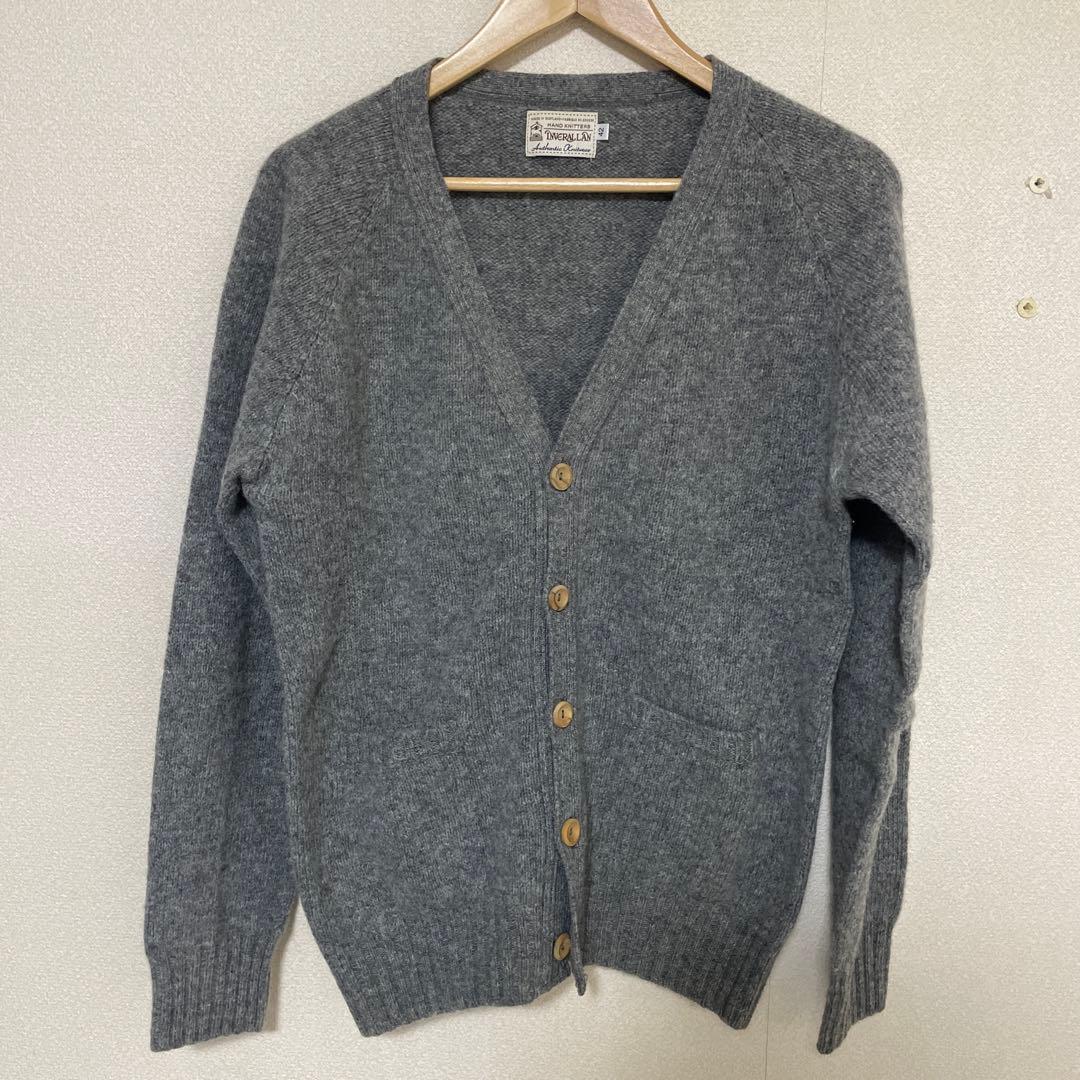 【未使用品】Inverallan グレー Vネック カーディガン 42