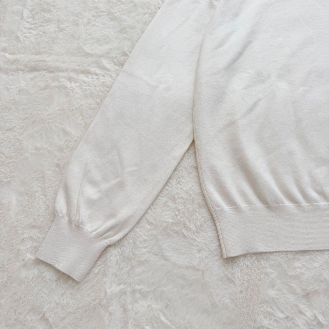 新品✨ CABaN コットンカシミヤプレーンクルーネックプルオーバー ホワイト