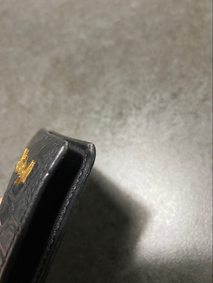 ま*こ様 YSL クロコダイルレザー マネークリップ