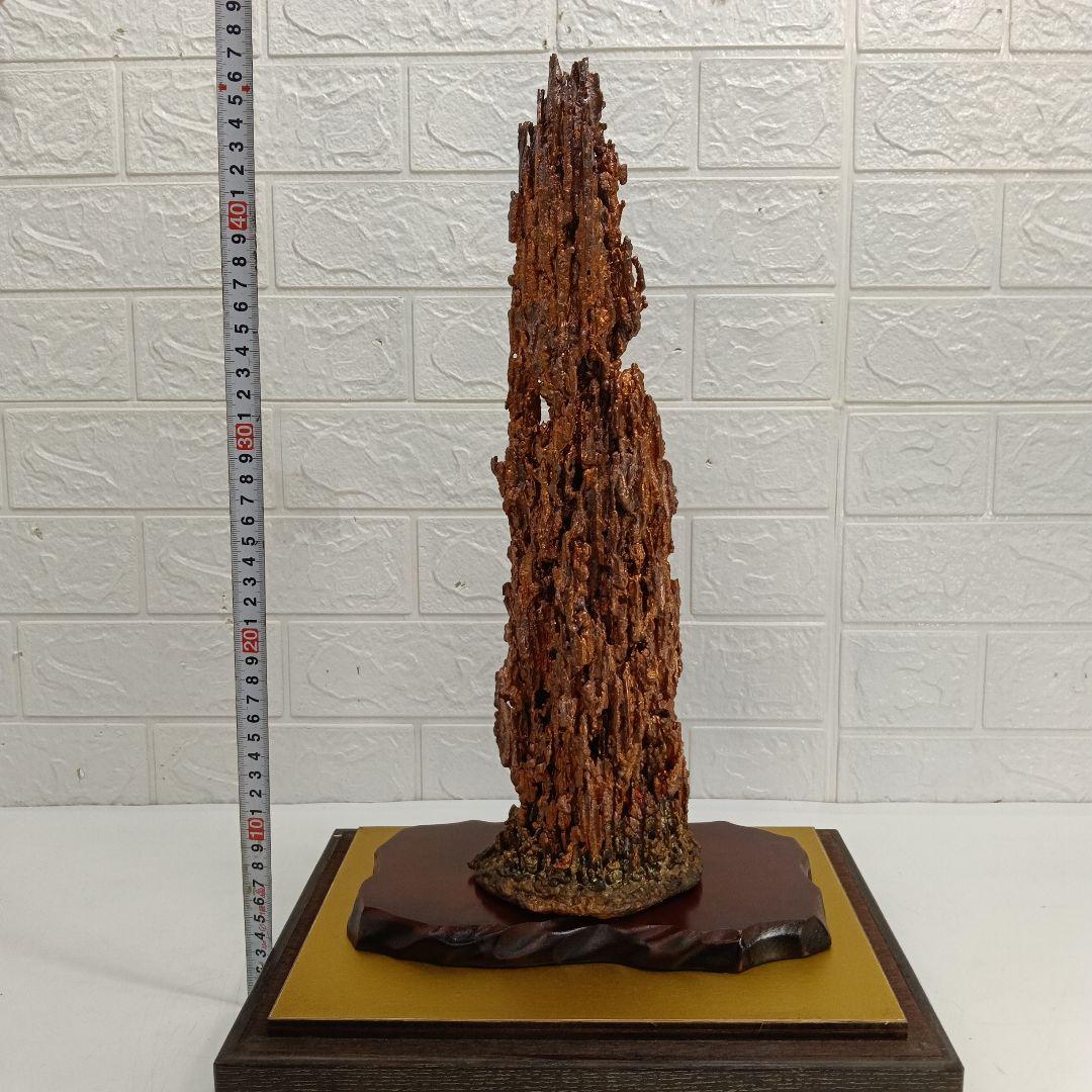 銅滴　台座付き　置物　上197