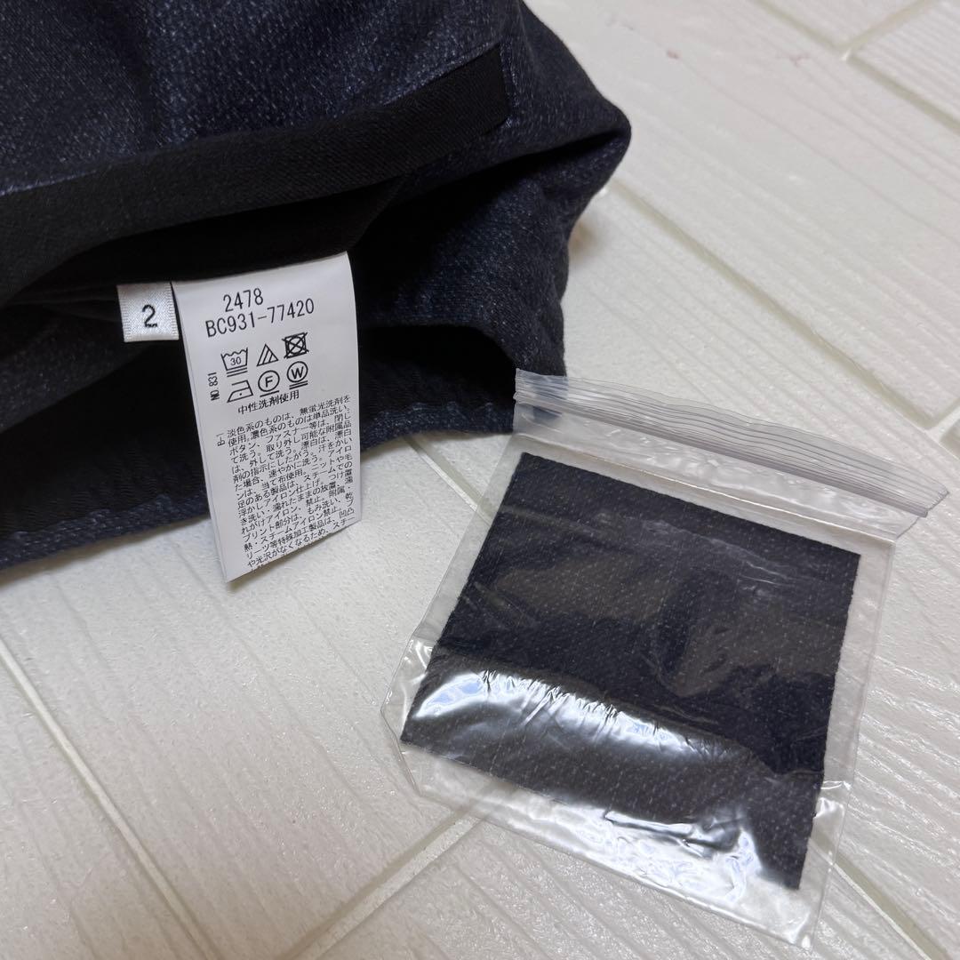 タケオキクチ ダウンファブリック イージーパンツ M 濃紺 定価24,200円