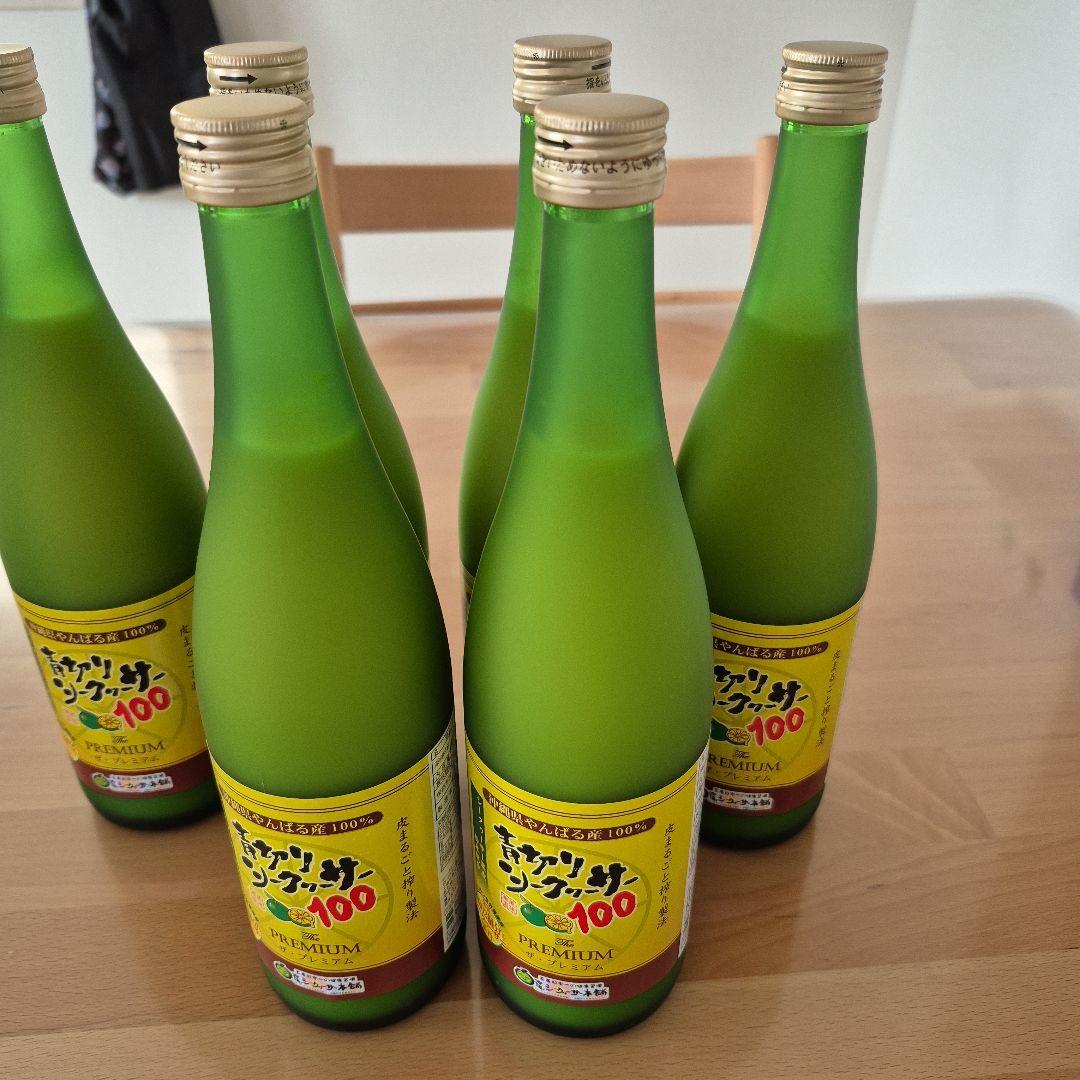 沖縄　青切りシークヮーサー100 ザ・プレミアム 720ml×6本セット