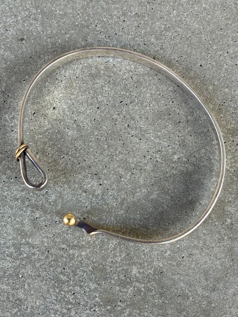 Tiffany & Co.バングルSV925750コンビフック　ゴールドシルバー