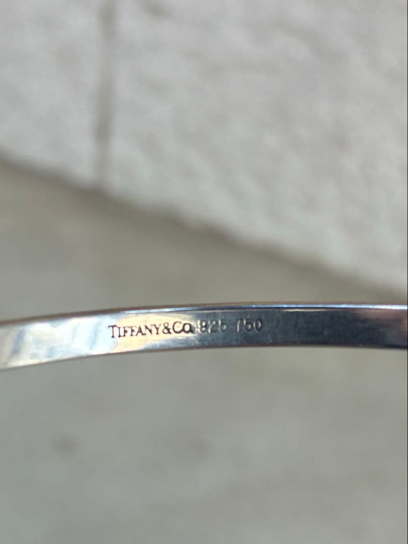 Tiffany & Co.バングルSV925750コンビフック　ゴールドシルバー