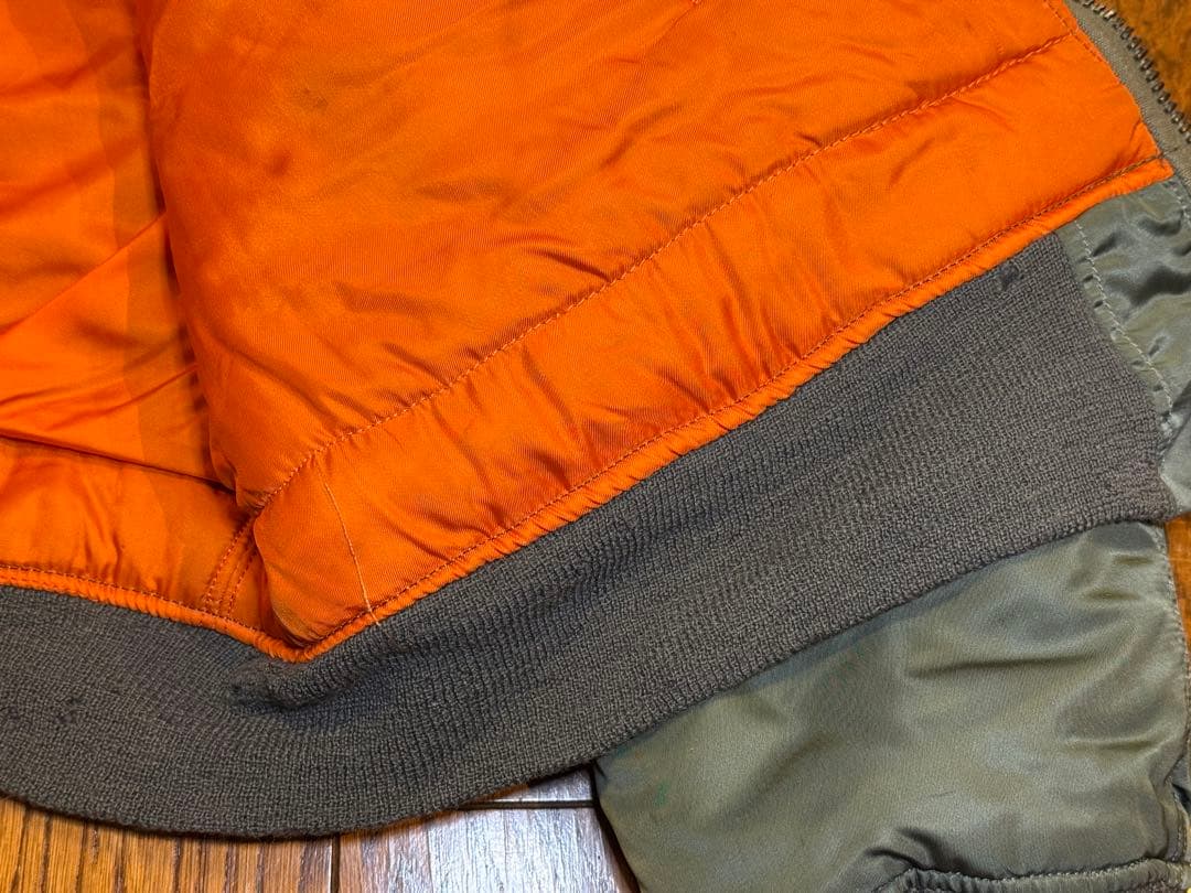 レア！★縦ステッチ70s Eタイプ GREENBRIER製 MA-1 サイズL