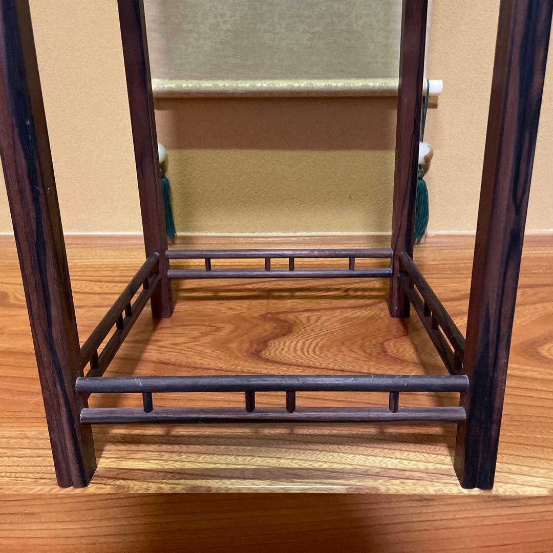 【唐木】懸崖1.1尺 盆栽台 黒檀 ビンテージ品 高卓(こうしょく)【訳あり品】