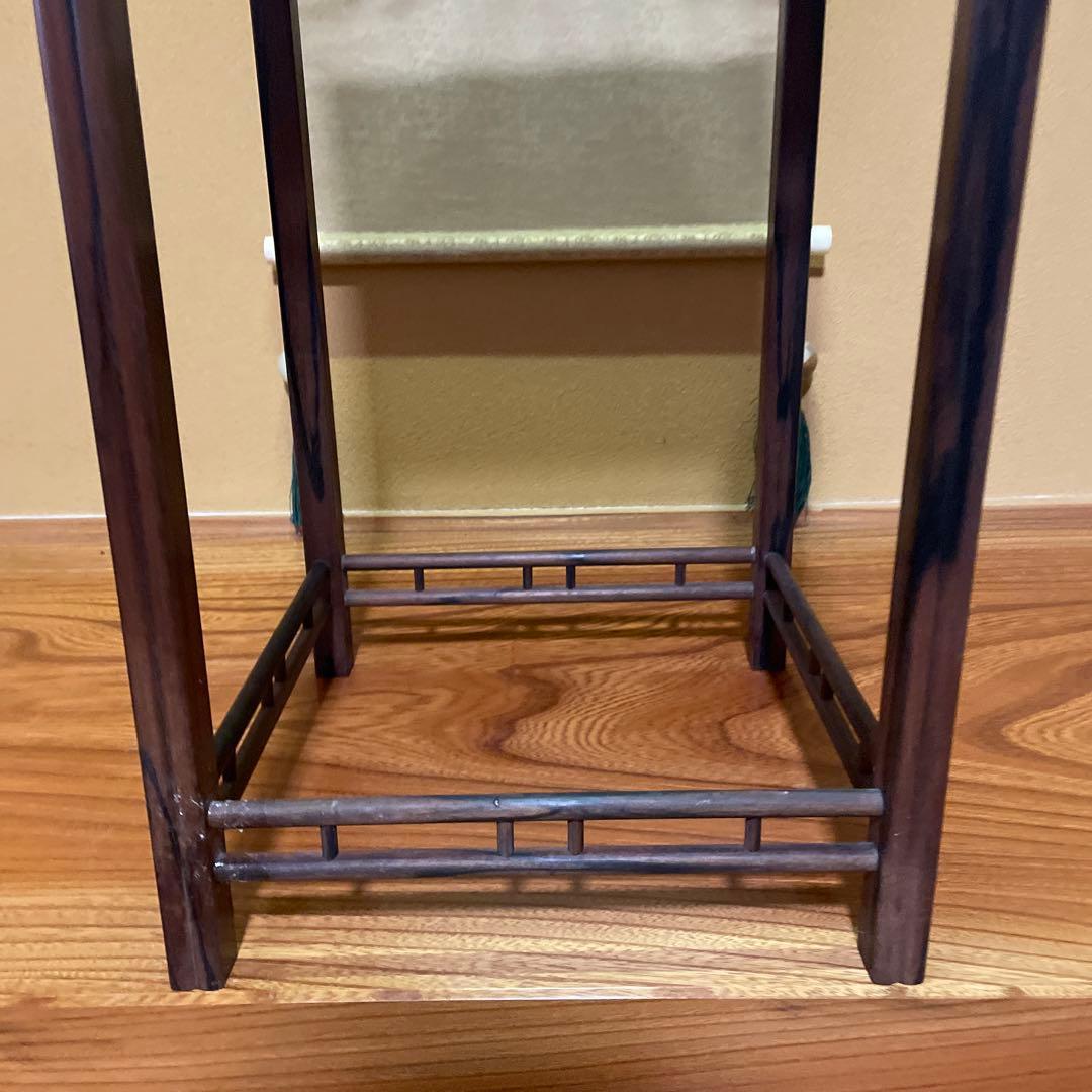 【唐木】懸崖1.1尺 盆栽台 黒檀 ビンテージ品 高卓(こうしょく)【訳あり品】