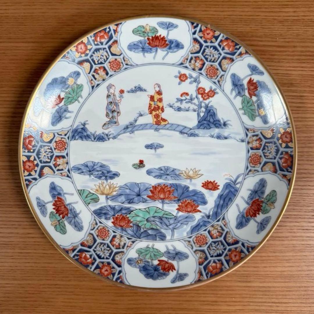 有田焼 香蘭社 フランクリン・ポーセリン 限定版絵皿 花の宴の内 2枚セット☆