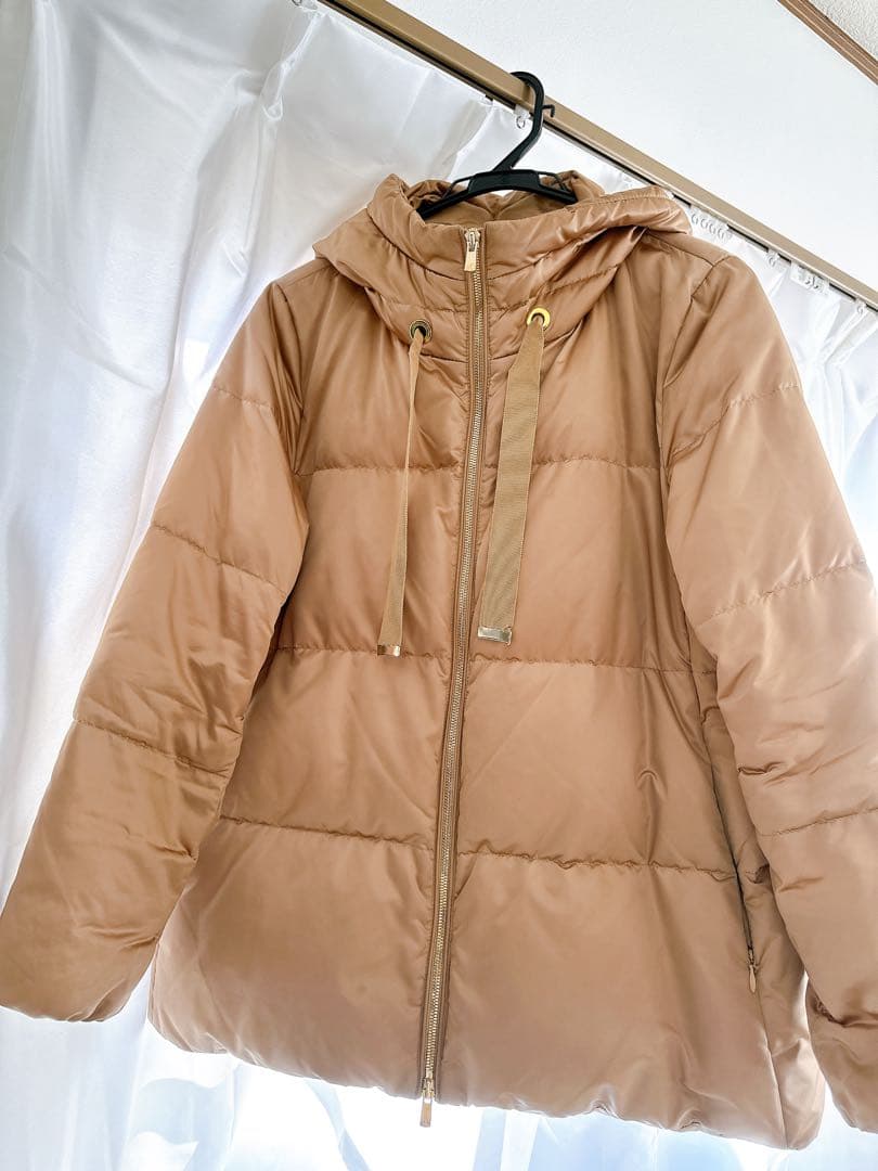 ★ANAYI★フード付きダウンジャケット　ゴールド
