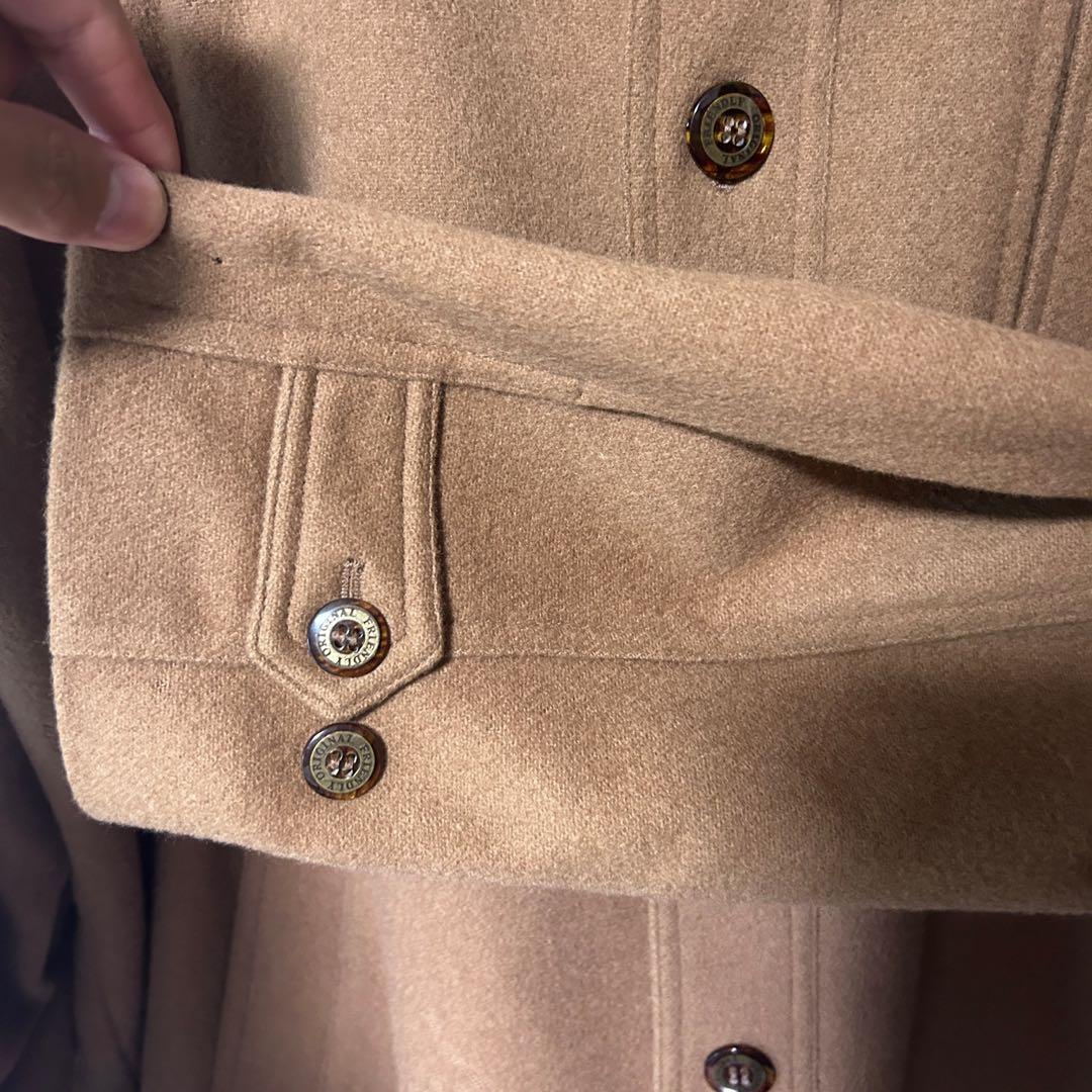 カシミヤ100% 高級ステンカラーコート ベージュ