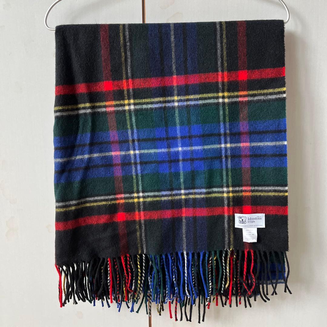 ジョンストンズカシミヤストール　日本別注リカラードスチュアート　国内正規品