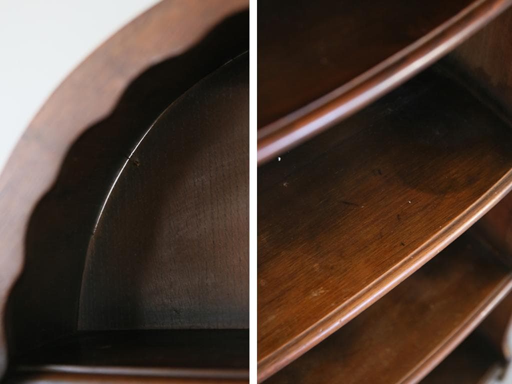 英国アンティーク木製ブックシェルフ/本棚/ラック/飾り棚キャビネット(91-70