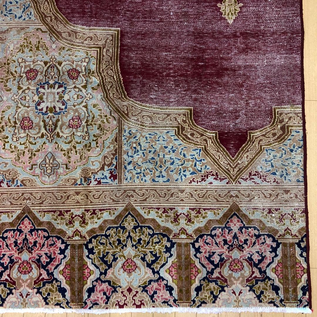 ペルシャ絨毯 ペルシャヴィンテージラグ 178x155 手織り オールド