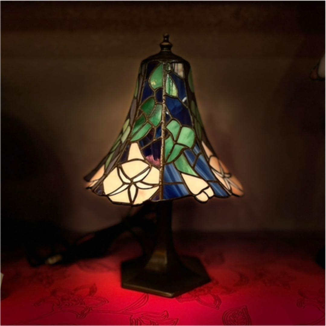 美品 ステンドグラス ステンドグラスランプ アンティークランプ
