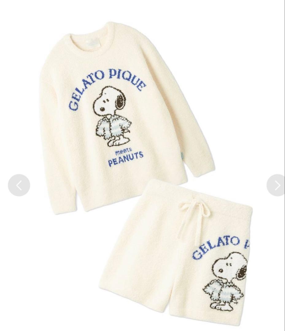 ジェラートピケ PEANUTSジャガードプルオーバー&ショートパンツ新品タグ付き