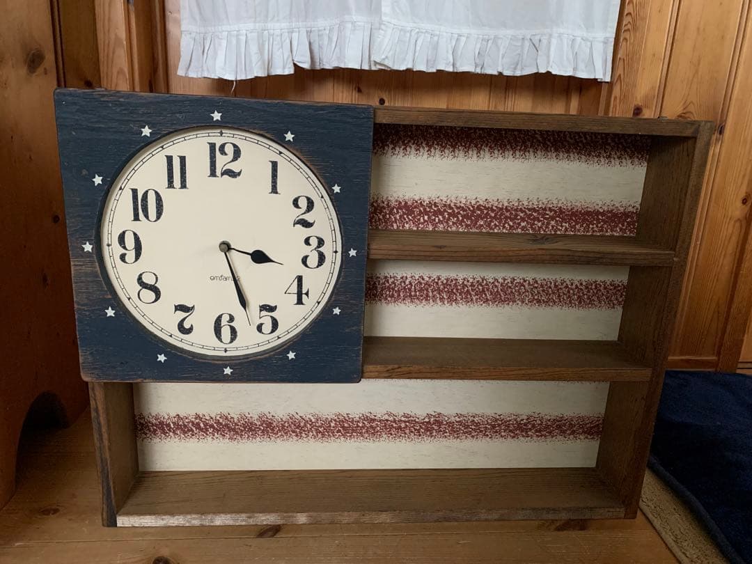 アンファン　棚　置物　家具　木製壁掛け時計　アメリカンカントリー　廃盤