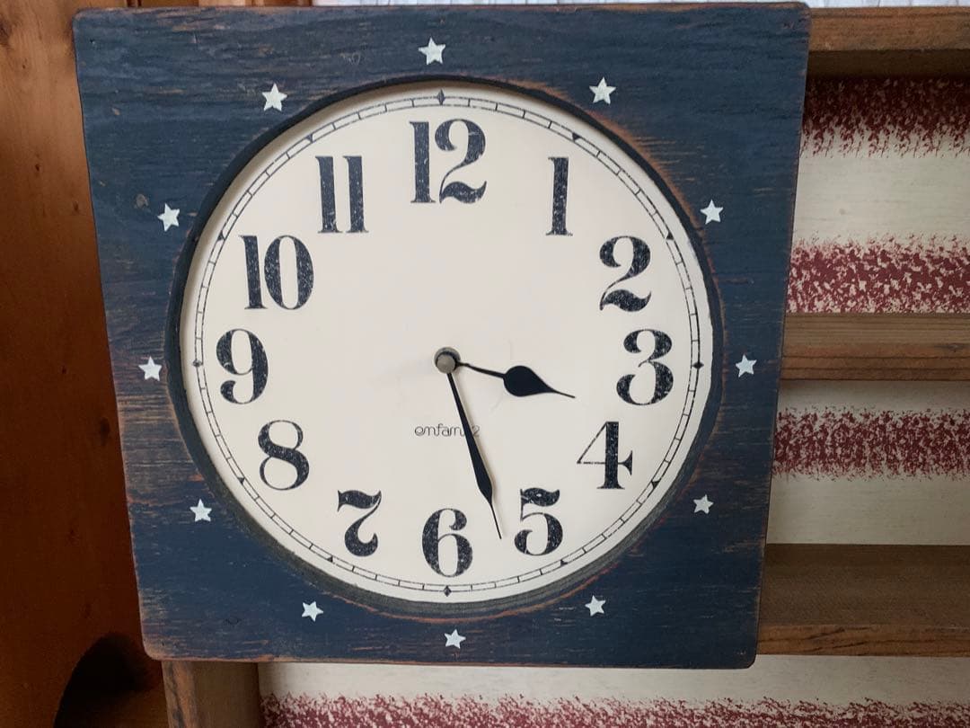 アンファン　棚　置物　家具　木製壁掛け時計　アメリカンカントリー　廃盤