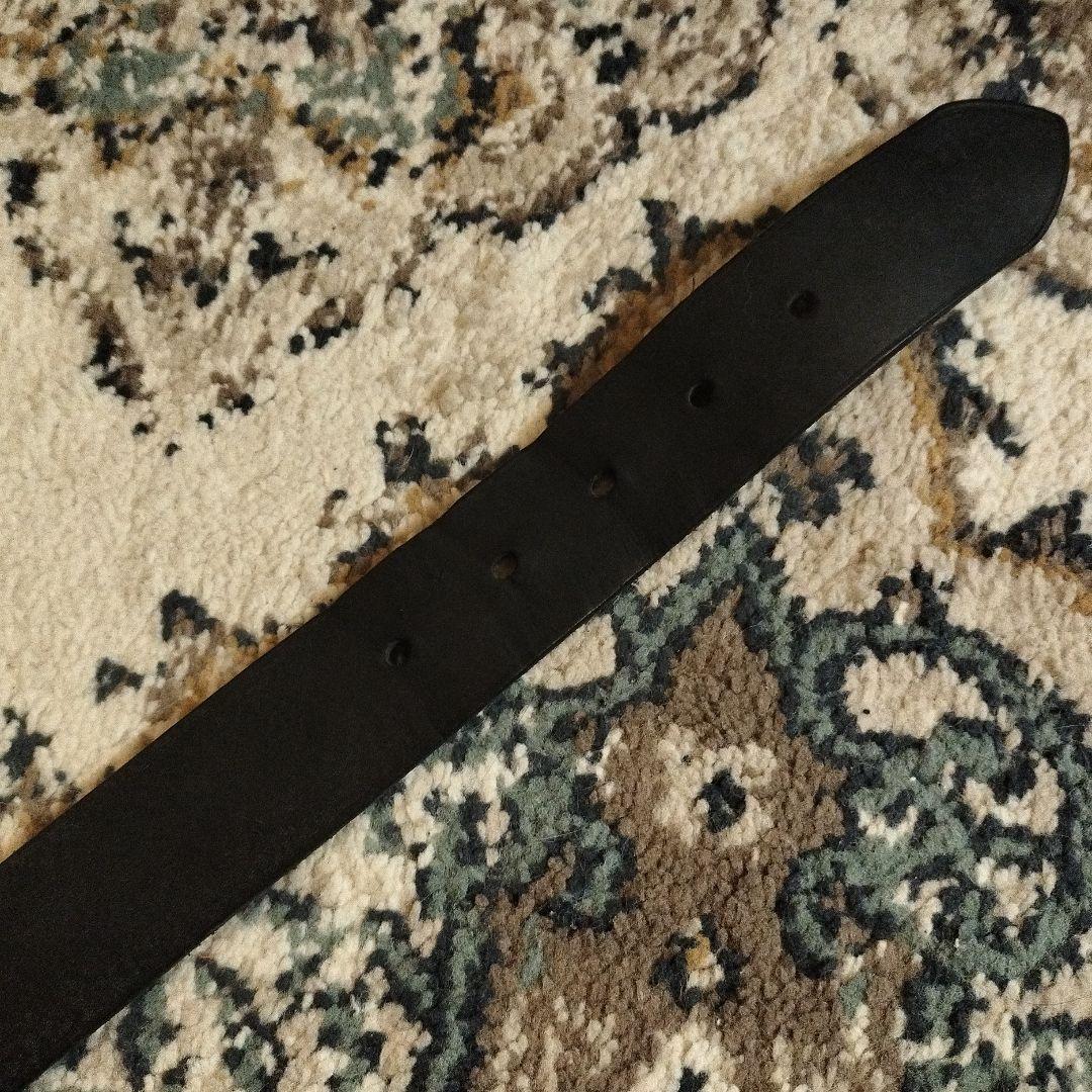 ラルフローレン　ビンテージ　ネイティブ　黒レザーベルト　RRL　ジョニーデップ