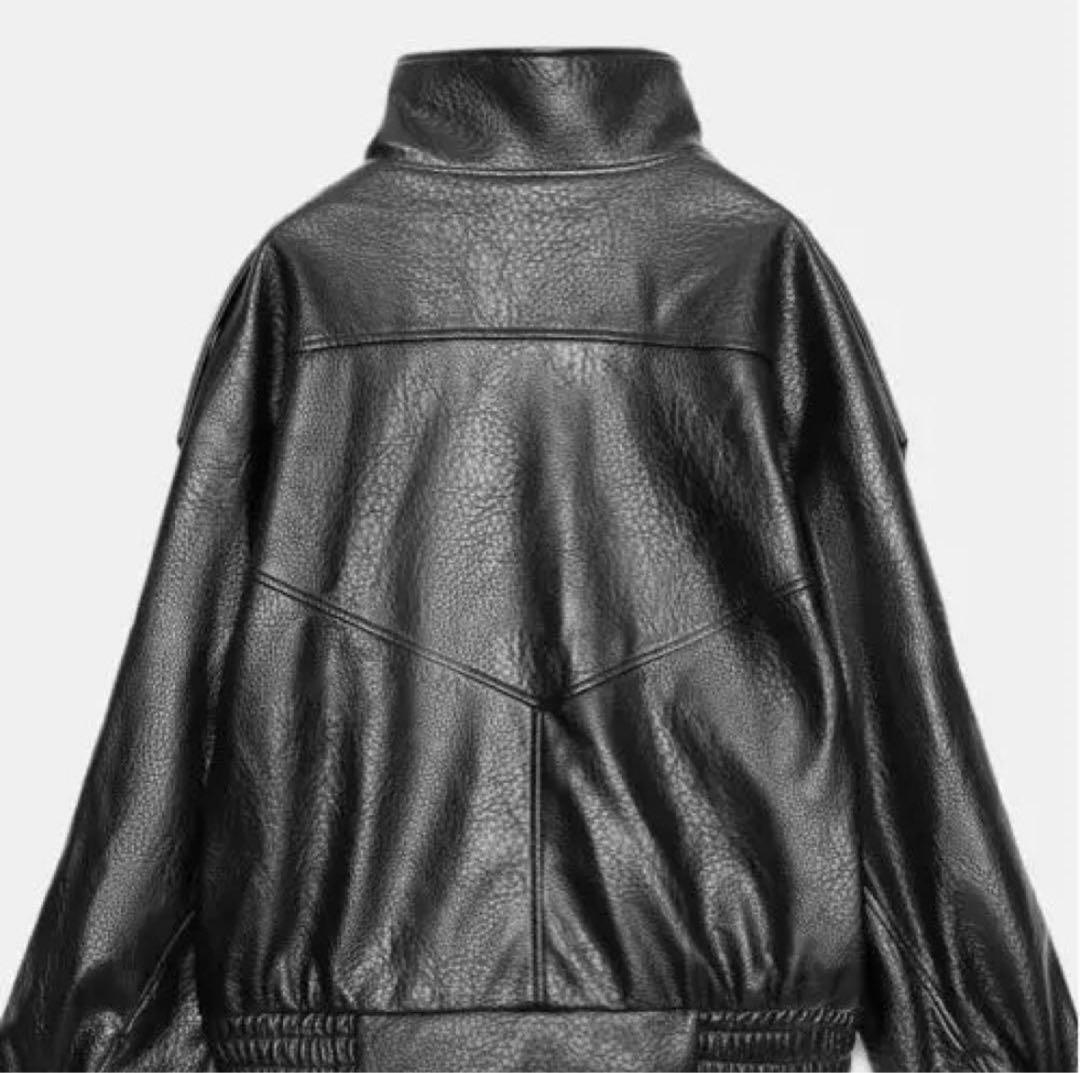 新品未使用 ZARAザラ フェイクレザージャケット黒 サイズS