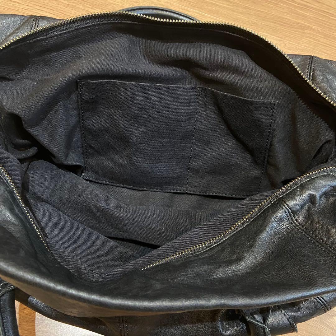 DIESEL ディーゼル A4可 トートバッグ 黒 レザー ショルダーベルト付き