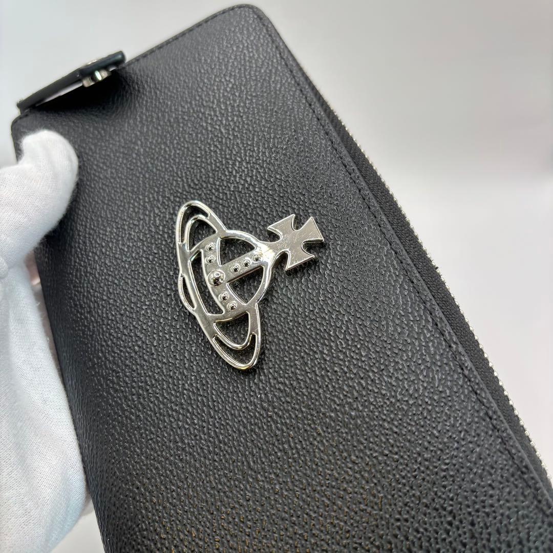 美品　vivienne westwood 長財布　ラウンドジップ　ブラック