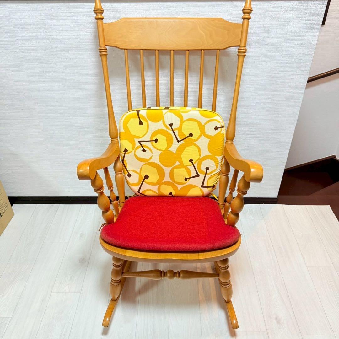 飛騨家具 WINDS 太平 ロッキングチェア クッション付き ヴィンテージ