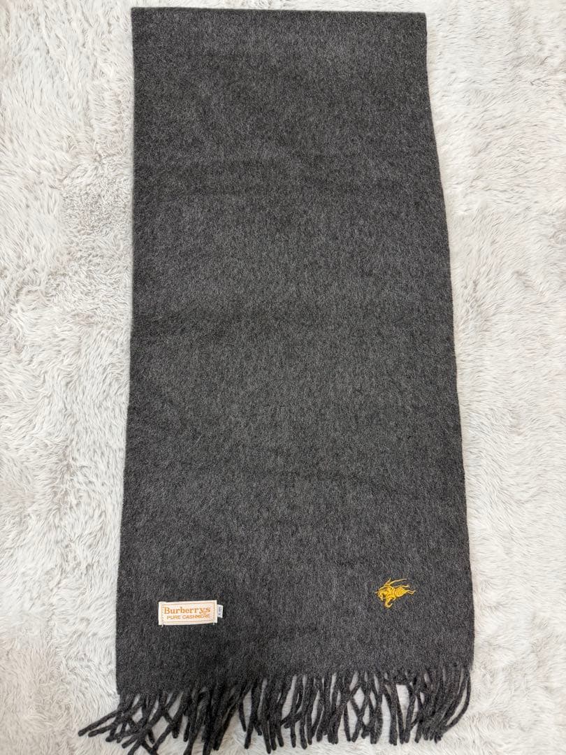 Burberrys 100%カシミヤ マフラー グレー