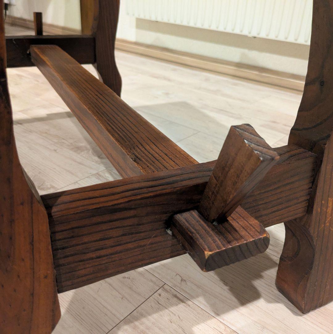 スペイン製 パイン材 カントリー家具 テーブル 天板タイル装飾