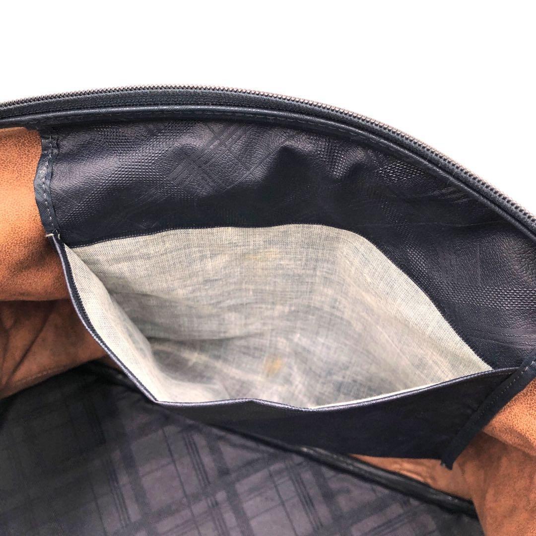 Chloe クロエ ボストンバッグ モノグラム レザー ネイビー ハンドバッグ