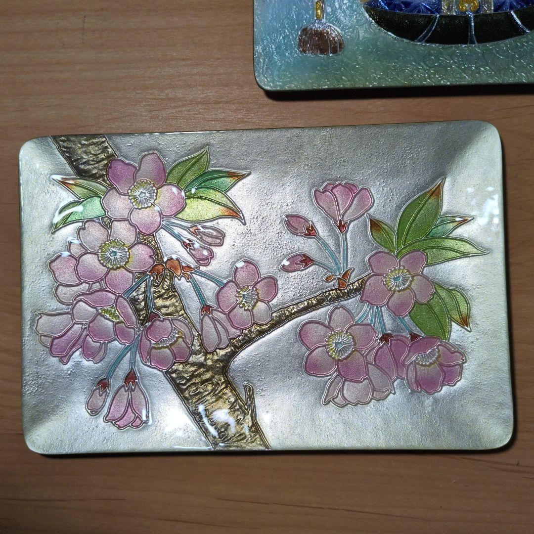 ひな祭り飾り　七宝焼　飾り皿 安藤七宝店　飾り皿3点セット