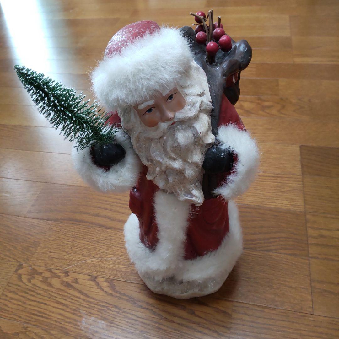 サンタクロースの置物　陶器製　ハンドメイド　アンティーク
