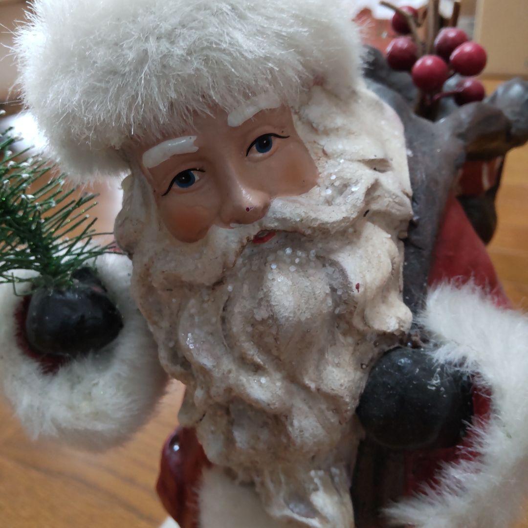 サンタクロースの置物　陶器製　ハンドメイド　アンティーク