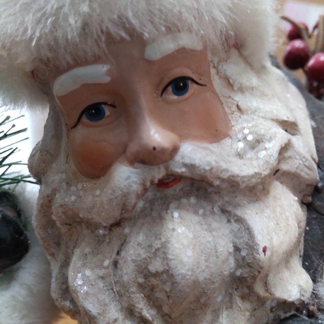 サンタクロースの置物　陶器製　ハンドメイド　アンティーク