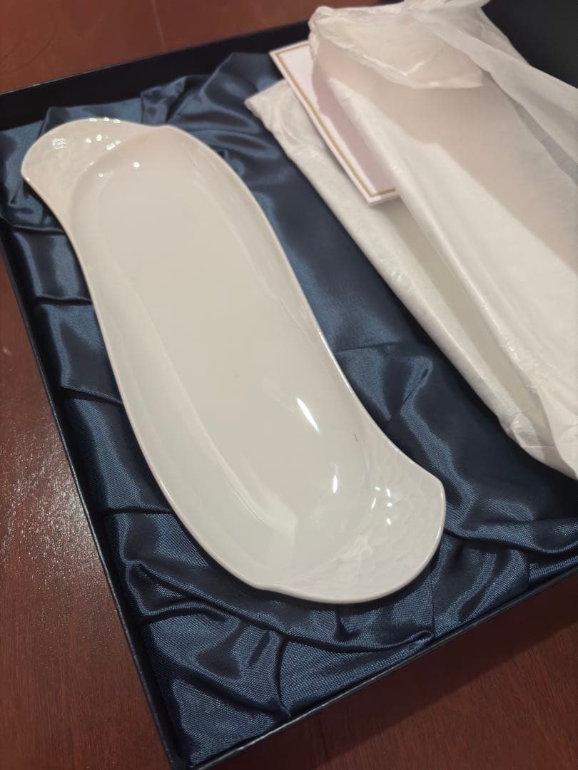 Gookie　マイセン 波の戯れ ホワイト 長皿　完品／2枚セット