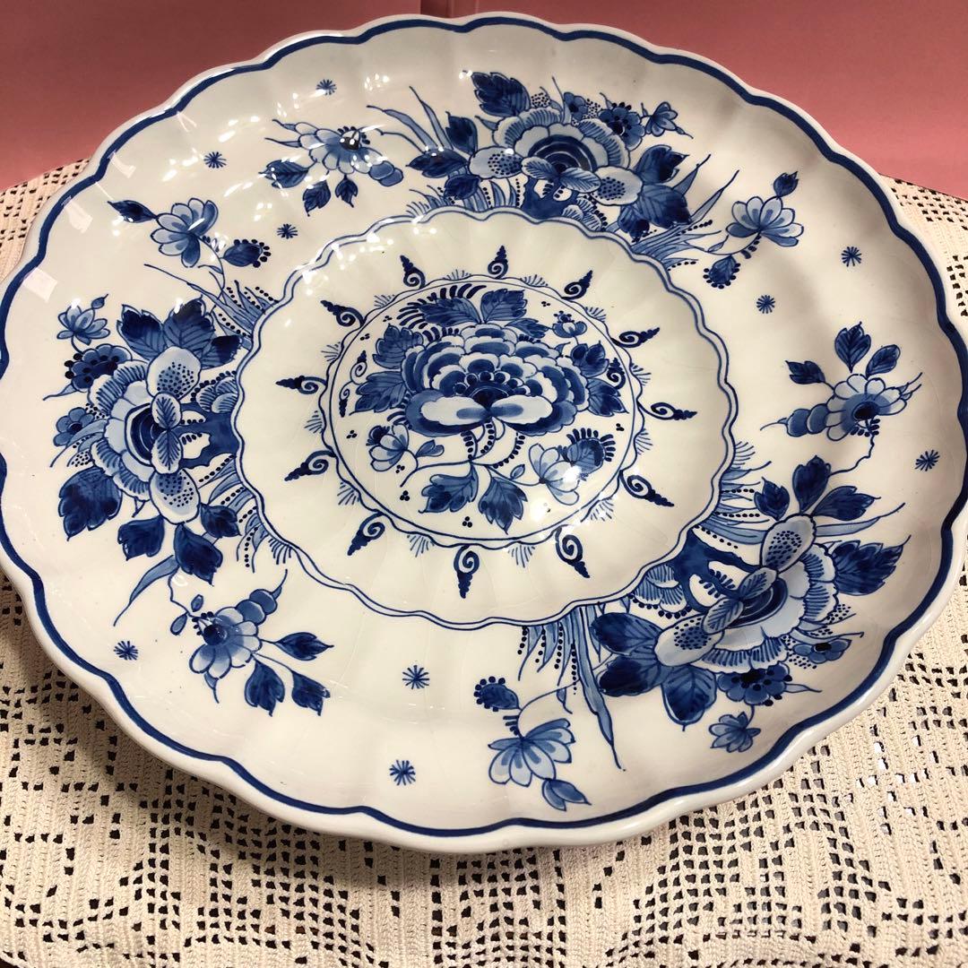 オランダ　ロイヤルデルフト　絵皿　ビンテージ　希少