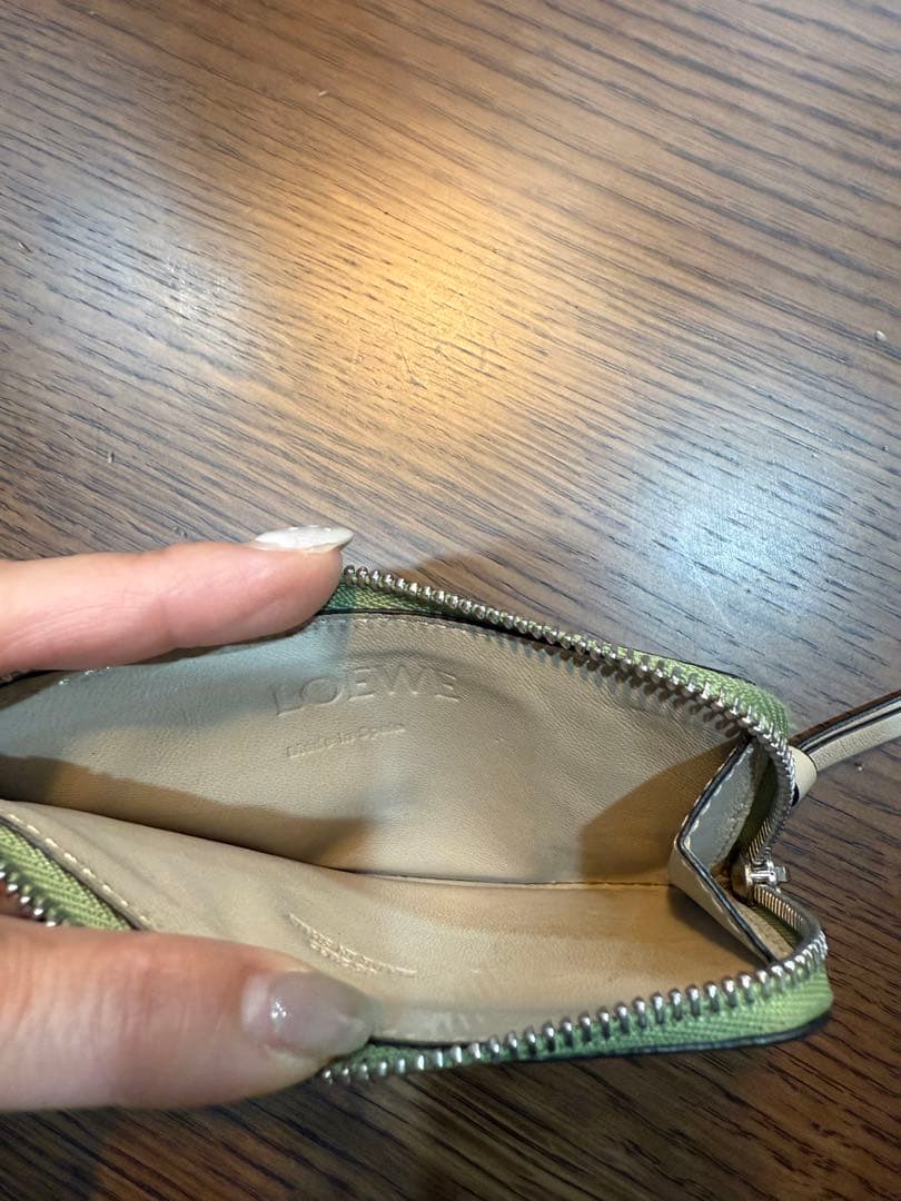 ロエベLOEWE 三つ折り財布＆カードホルダーセット　ローズマリータン