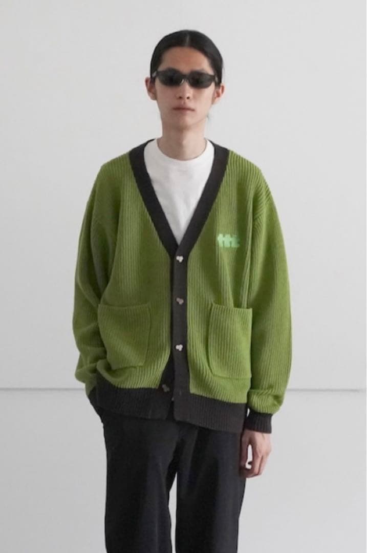 トップス TTT_MSW 23AW New standard cardigan Green