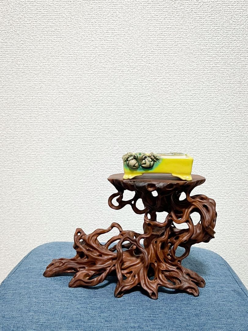 流木風 木製盆栽スタンド 植木台のみ Bonsai Stand Pot