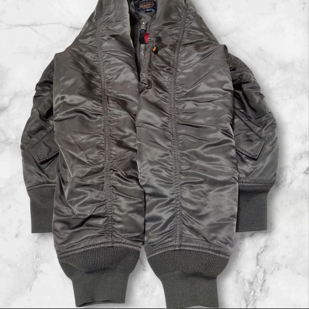 美品✨アルファインダストリーズ MA-1 フライトジャケット カーキ M 短丈