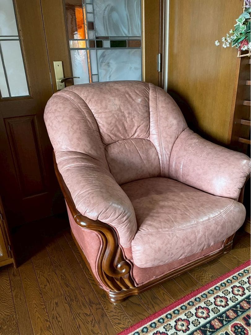 イタリア製　座り心地良い　高級　本革　ソファー