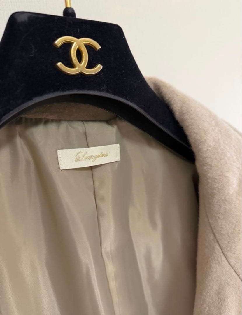 ラウンジドレス　スタンドカラーコート　ウール　ロングコート　ステンカラー