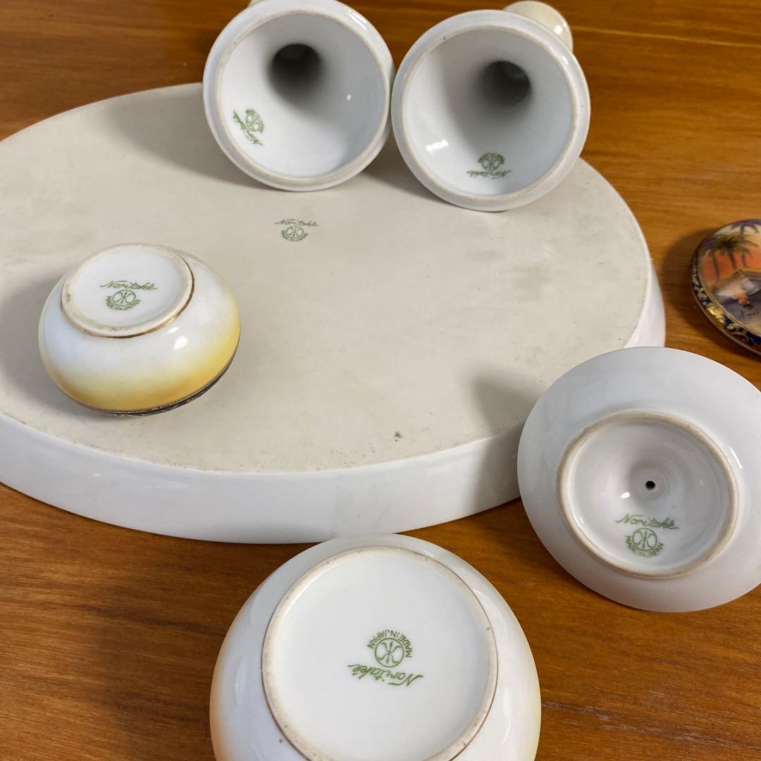 希少　銘品オールドノリタケ　マリオンキャメル　ドレッシングテーブルセット　難あり