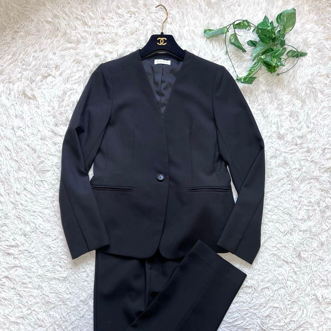 未使用品級 プラステ プレミアムオックス ノーカラー パンツ セットアップ