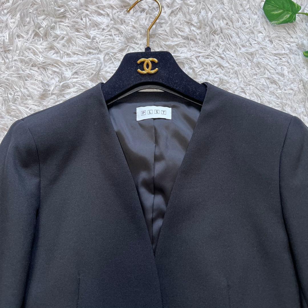 未使用品級 プラステ プレミアムオックス ノーカラー パンツ セットアップ