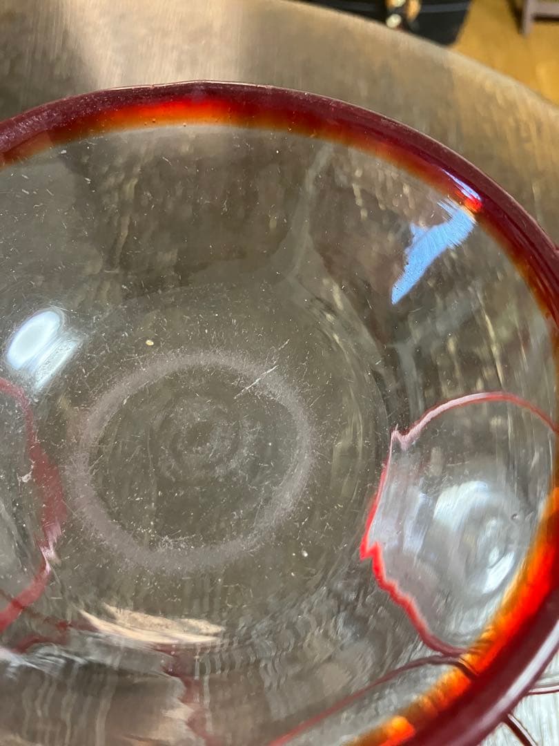 大正〜昭和の時代 昭和レトロ 大正浪漫　吹きガラス　ガラス鉢　5枚