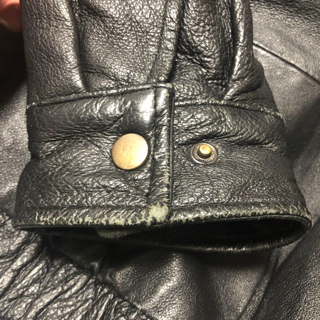 croft&barrow ブラックレザージャケット